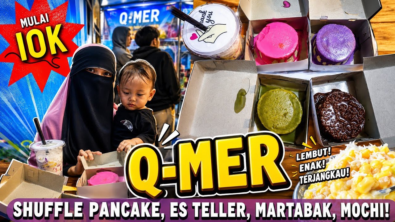 MURAH BANGET JAJANAN VIRAL DI Q-MER SHUFFLE PANCAKE CICURUG SUKABUMI