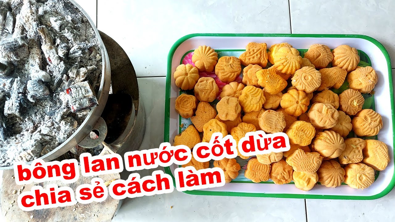 chia sẻ cách làm bánh bông lan trộn bột sẵn có nước cốt dừa#songnuocmientay
