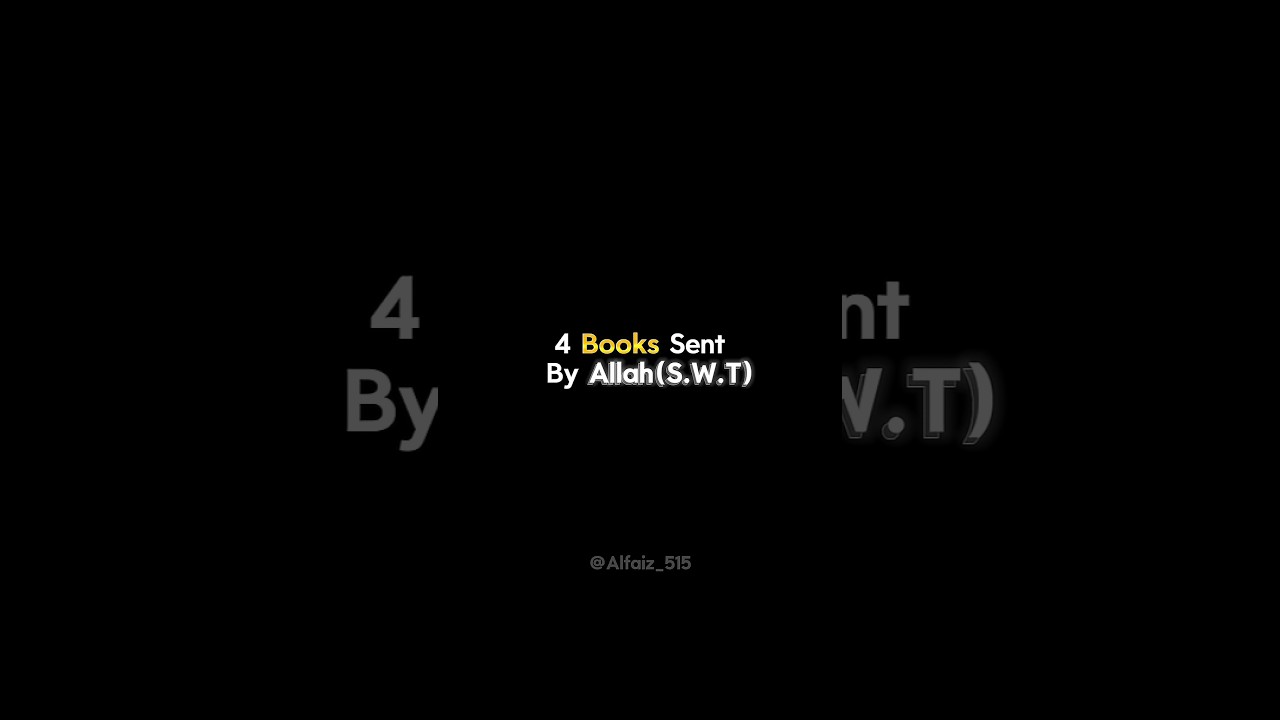 4 Holy Books Sent By Allah ( S.W.T) #foryou #islamic #shorts
