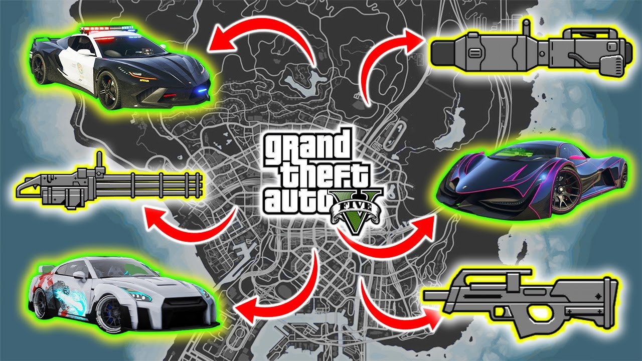GTA 5 - All Updated Secret Rare Cars & Weapon Locations in Story mode! (XBOX, PC, PS4, PS5)