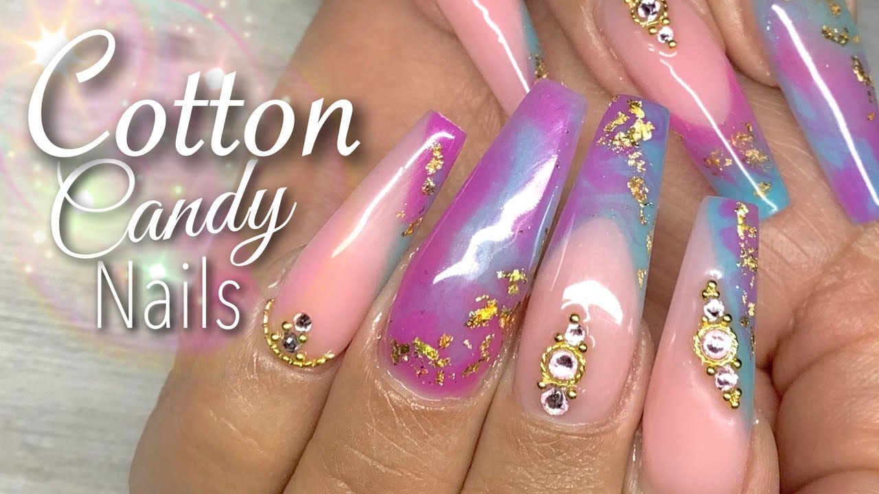 Cotton Candy Nails | Hard/Builder Gel Nail Tutorial | Custom Color Gels