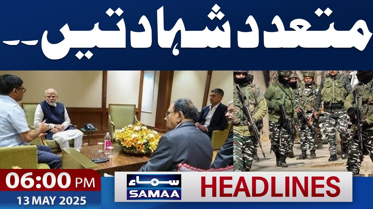 High Alert! India Strikes Again | Pak-India War | 06 PM Headlines | 13 May 2025 | SAMAA TV
