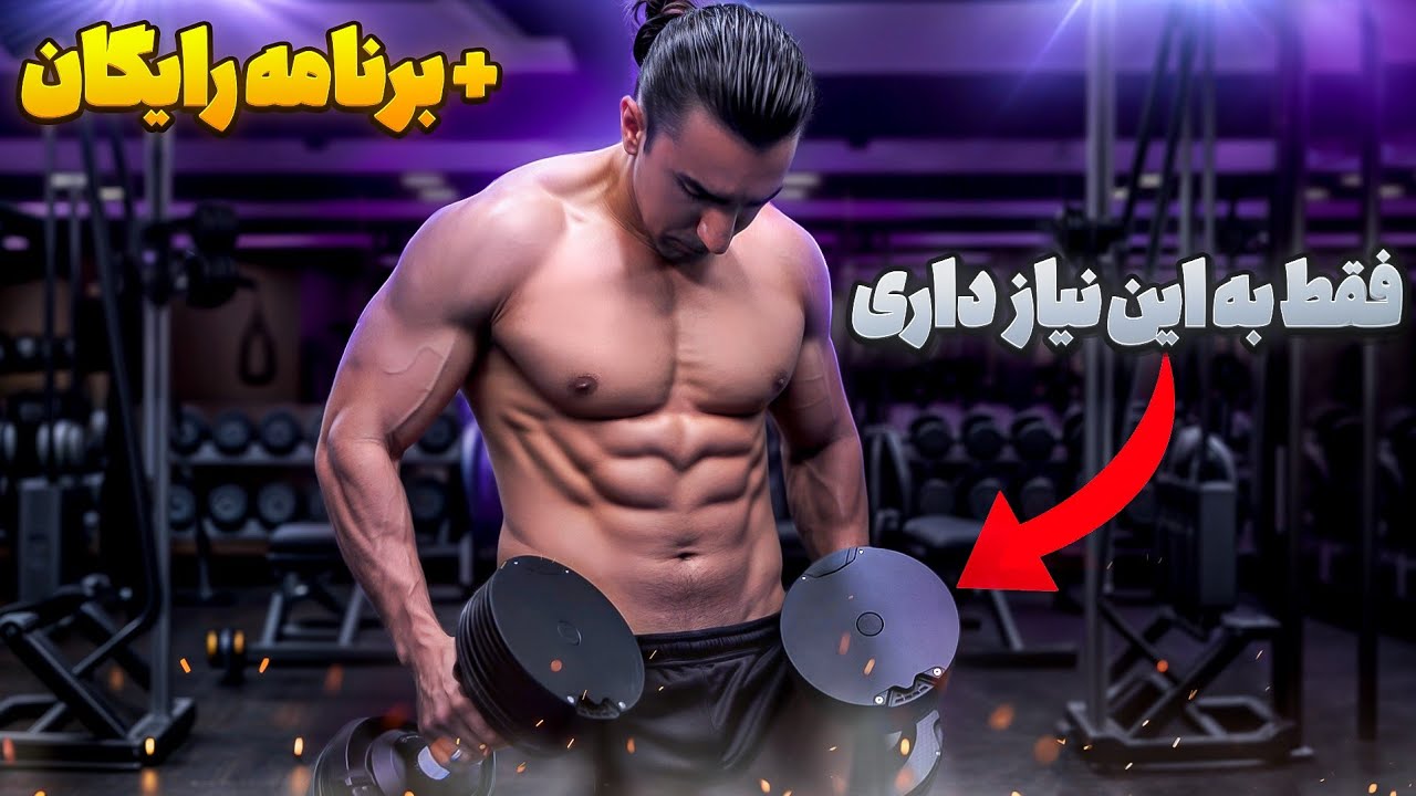 برنامه حرفه ای بدنسازی در خانه فقط با دمبل (ماهیچه ساز)