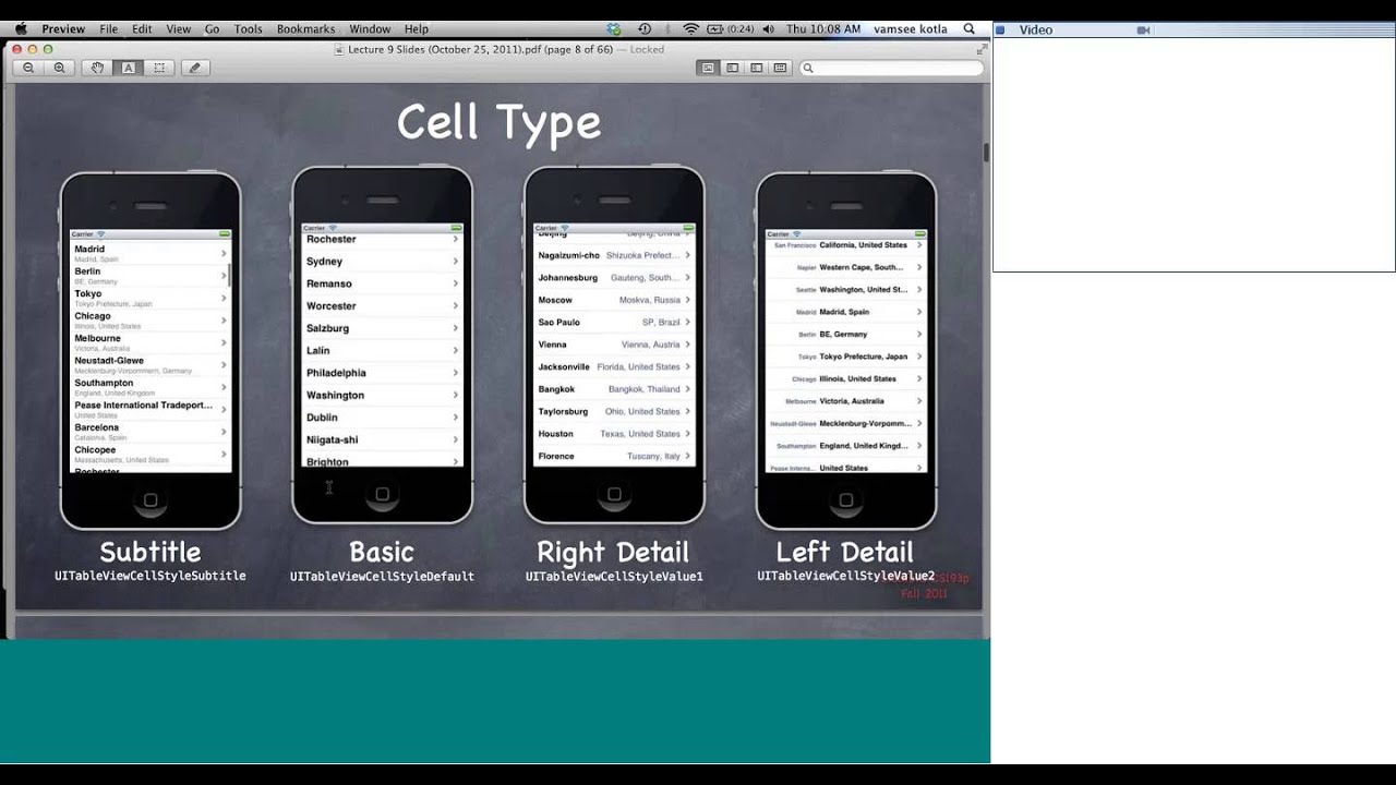 Working with UI Table View  in iOS Development - Sample Demo Class by CVKTech