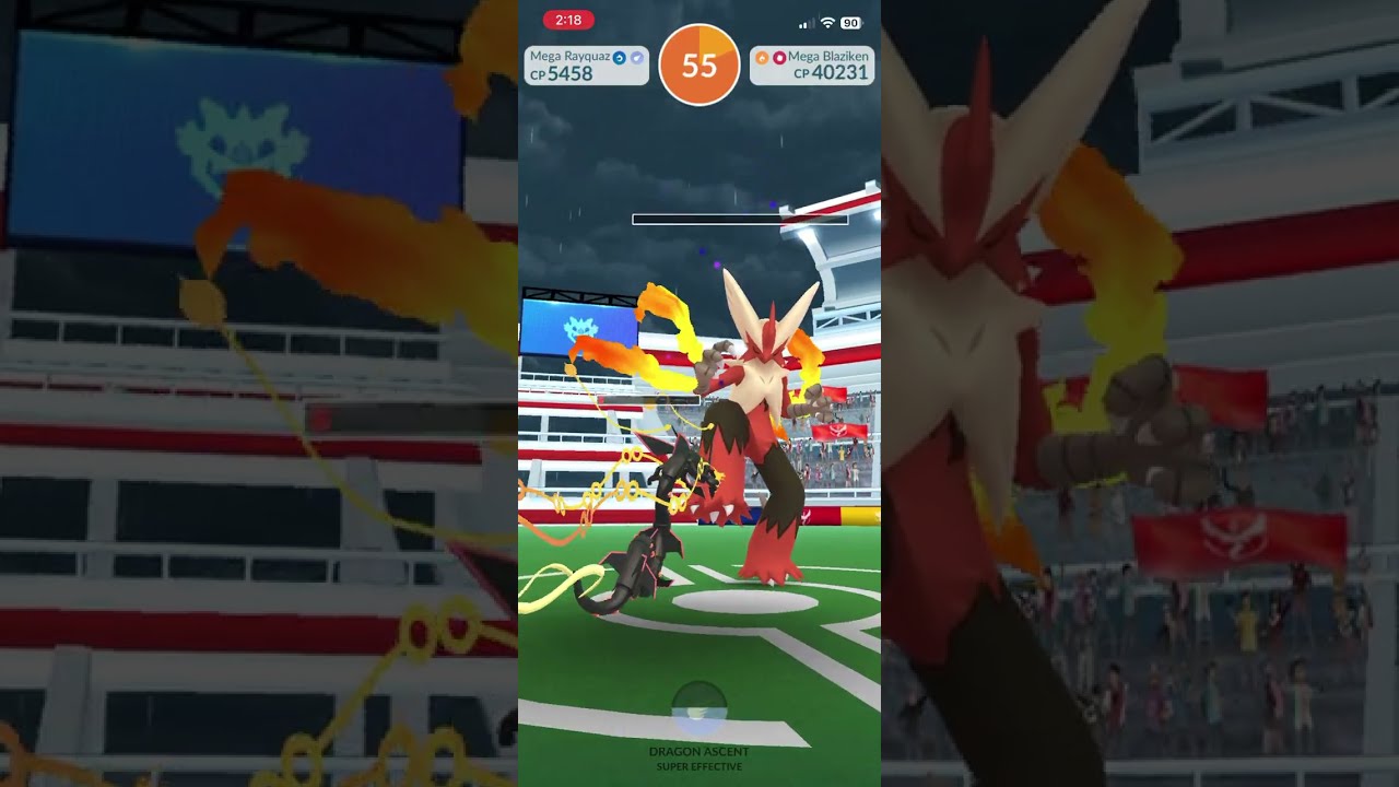 Solo Mega Blaziken with only Mega Rayquaza