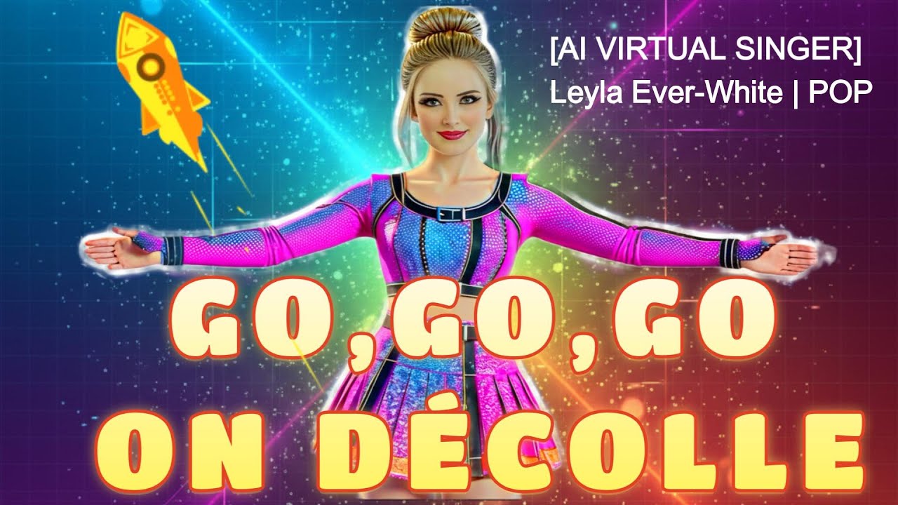 🚀 Leyla Ever-White- GO GO GO (On D&eacute;colle) | Official AI Virtual Singer Music Video (Pop)