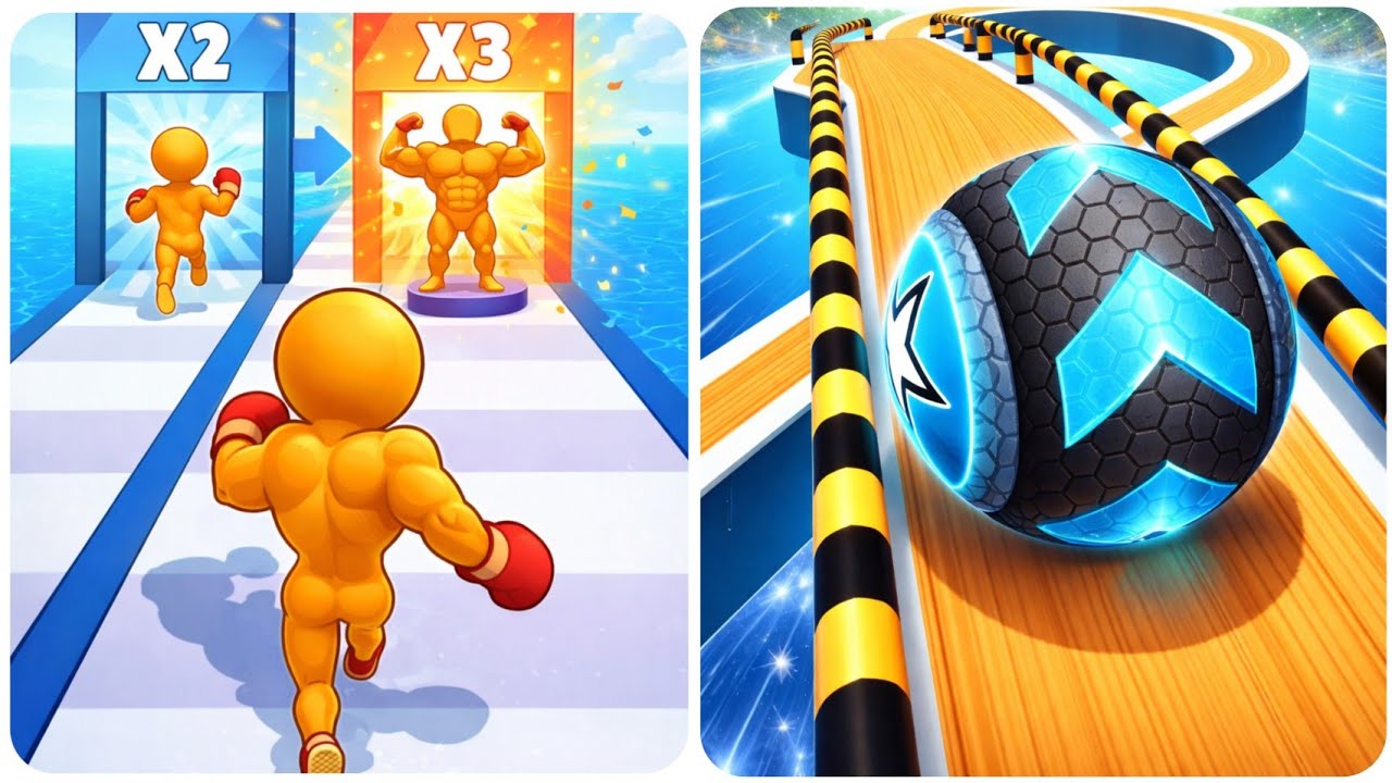 Tall man run Vs Going Ball Run Android Gameplay, iOS, Max Level