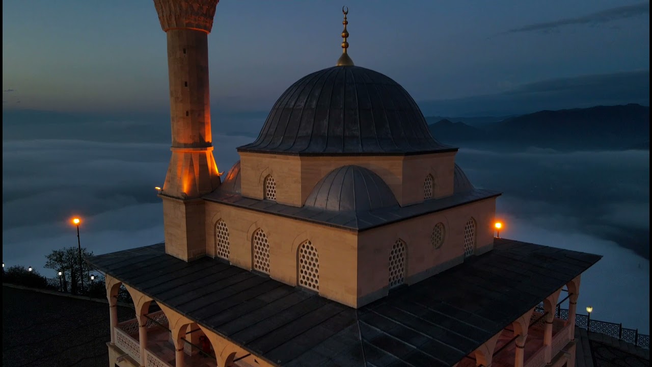 Rize kıble dağı camii drone çekim