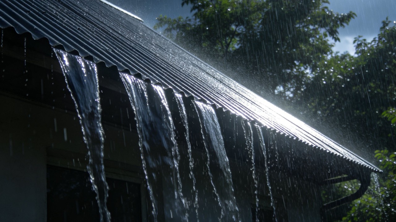 Comfortable Rain with Thunder on the Tin Roof ⛈️ ASMR Rain Sounds for a Good Night's Sleep