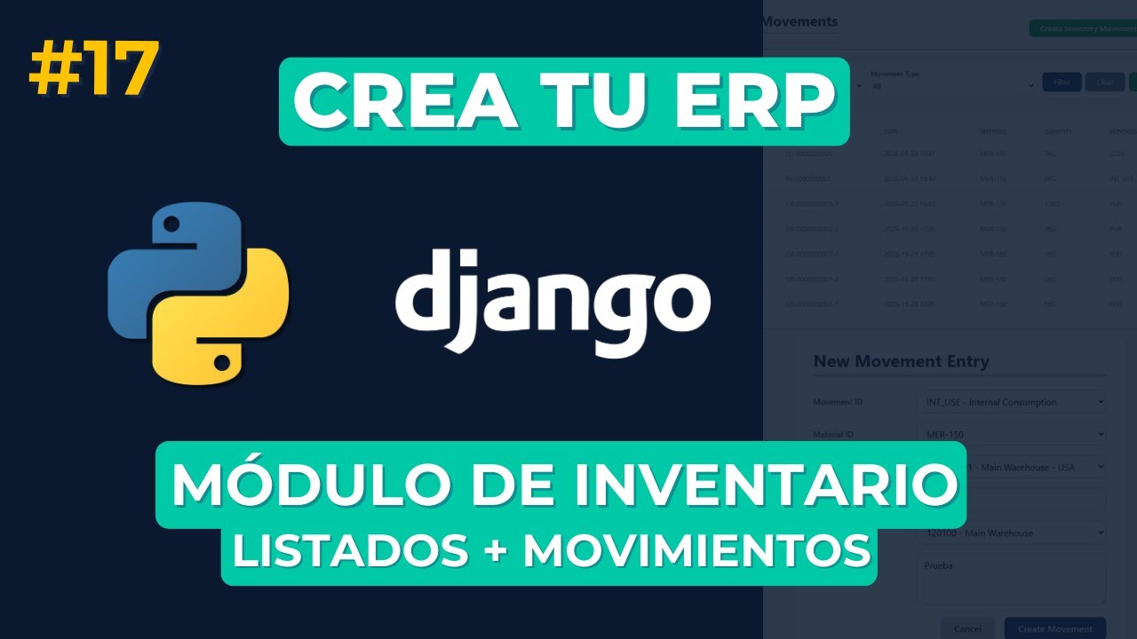 Crea tu ERP con Python y Django | #17 Listados, Movimientos de Stock y Modelado de Centros de Coste