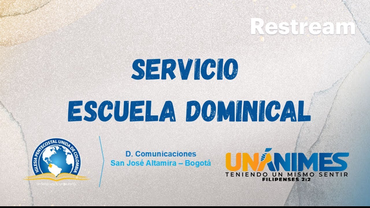 SERVICIO ESCUELA DOMINICAL 11 ENERO 2026 AFIANZANDO LA DOCTRINA