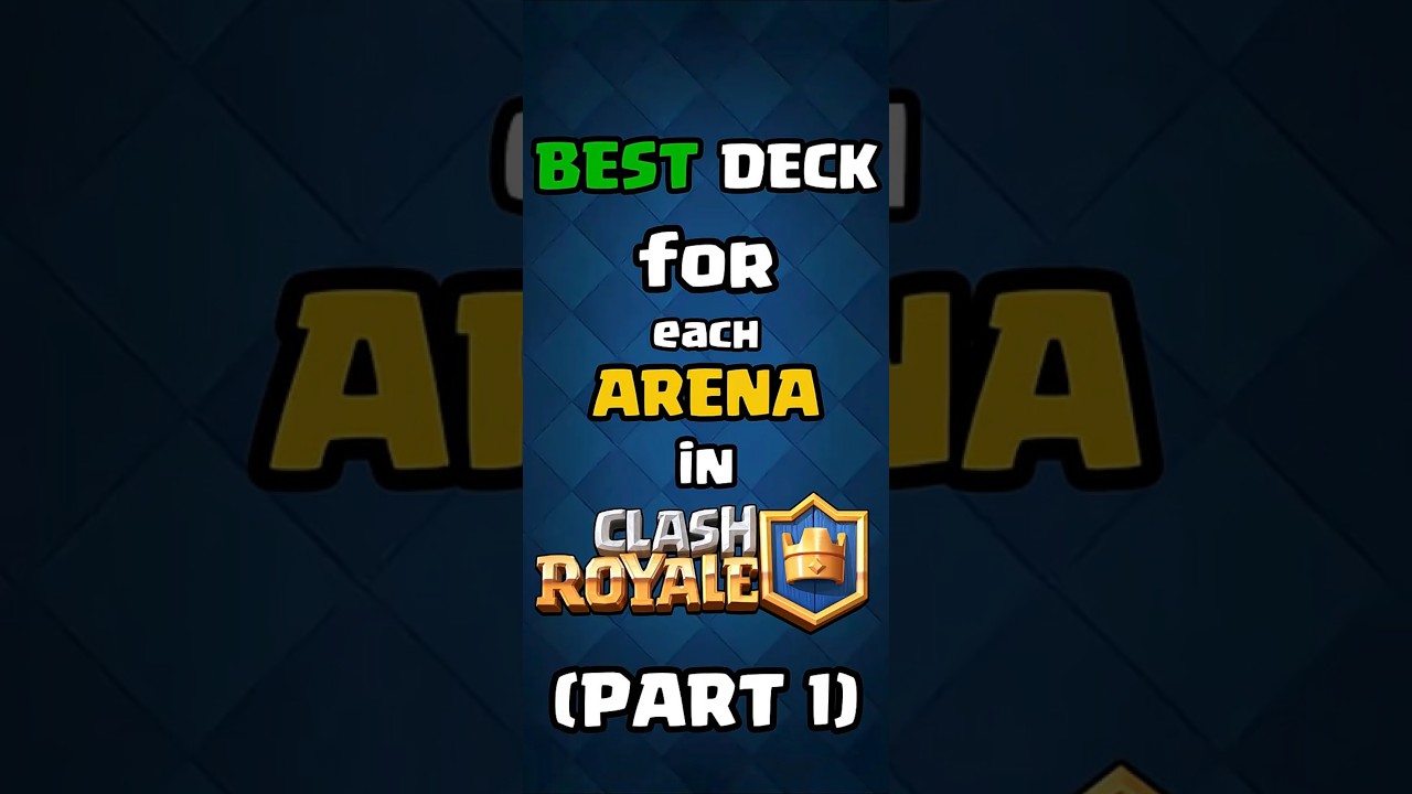 BEST Deck for each ARENA in Clash Royale (PART 1)