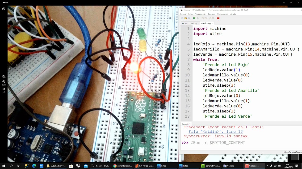 Raspberry Pi Pico: Laboratorio 02 Semáforo