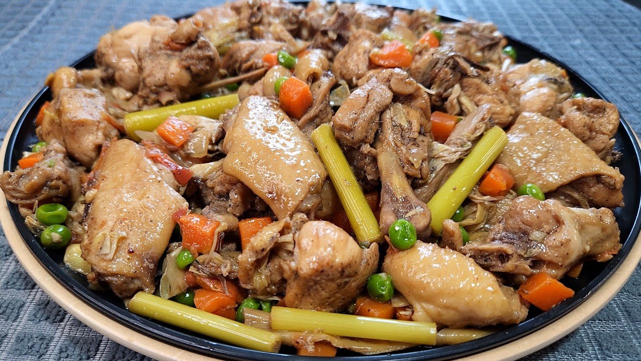 Braised Chicken With Banana Blossom Recipe!! Mapapa Wow Ka sa SARAP!!!