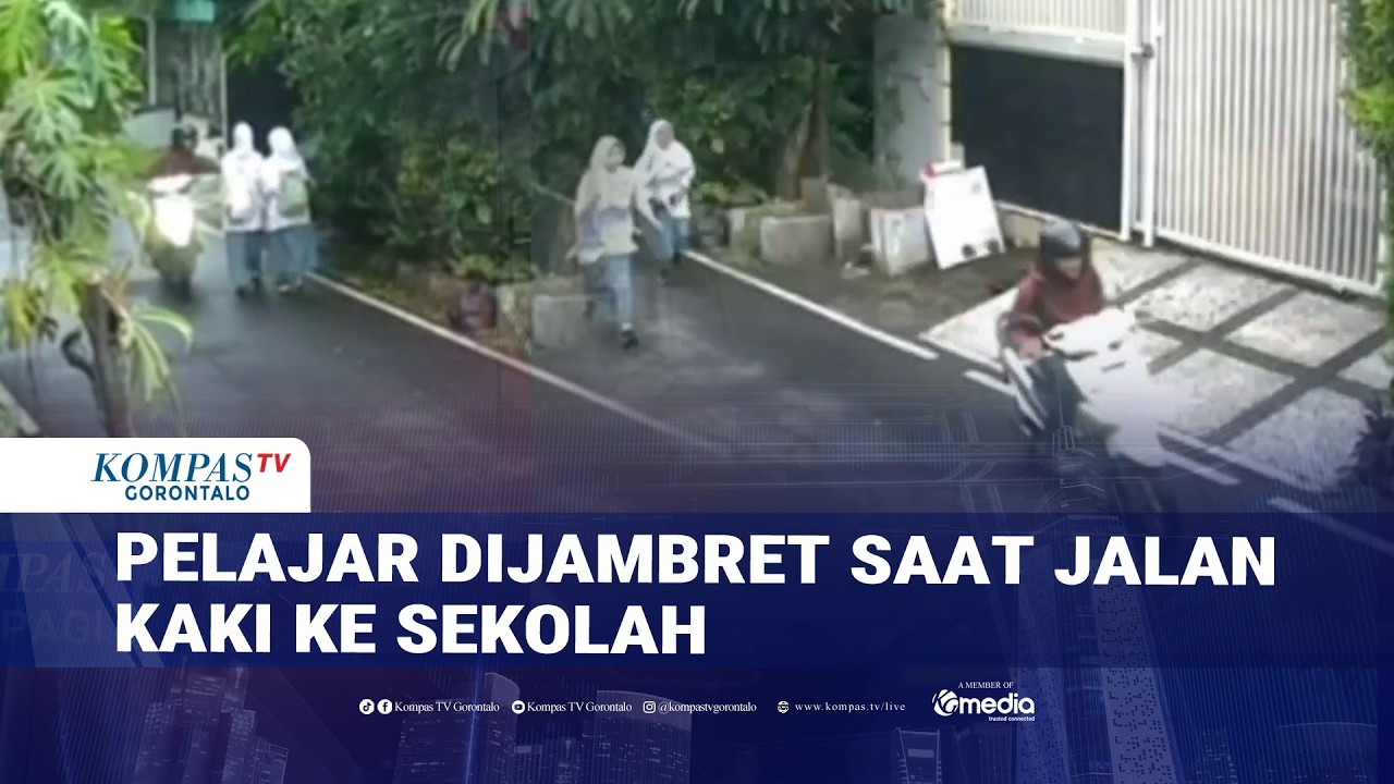Pelajar di Jambret Saat Jalan Kaki ke Sekolah