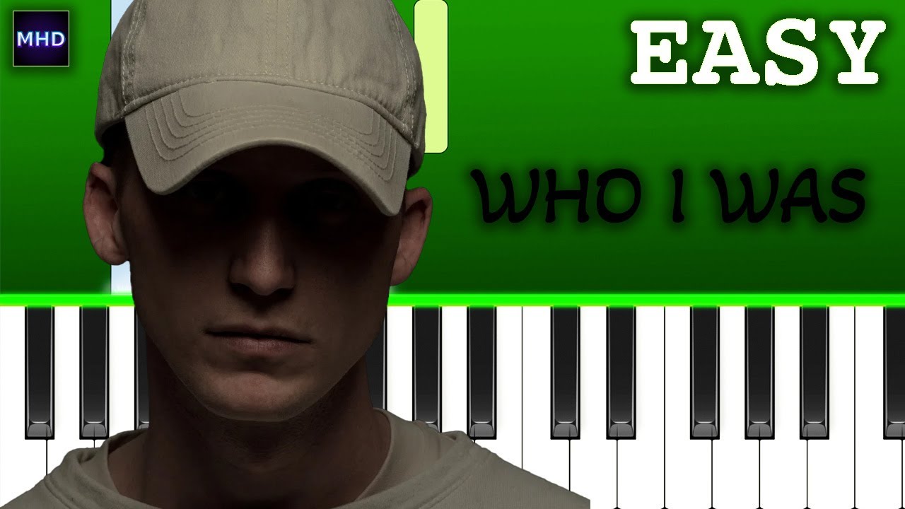 NF, mgk - WHO I WAS - Piano Tutorial