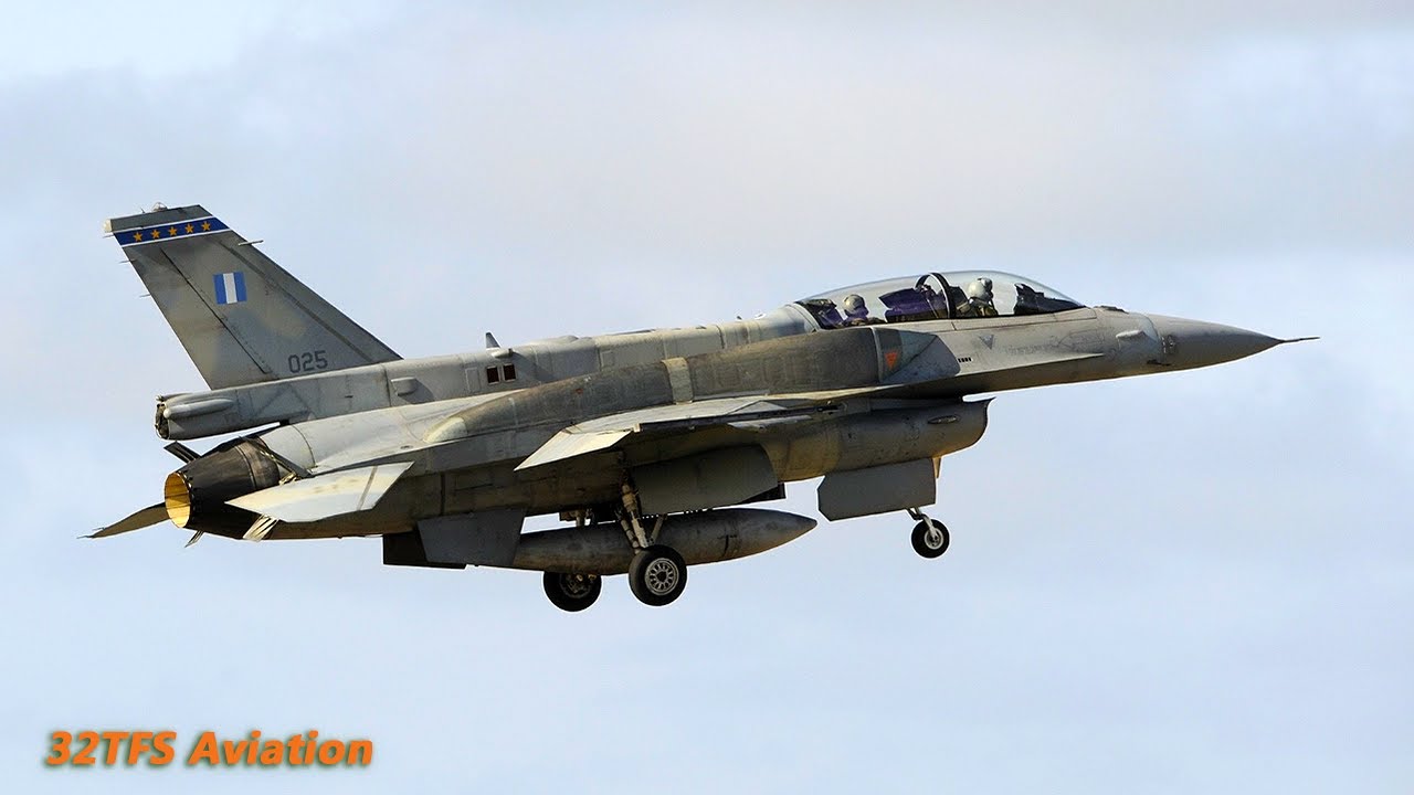 [4K] 1st Arrival Day Ramstein Flag 2025; HAF F-16; Leeuwarden Air Base