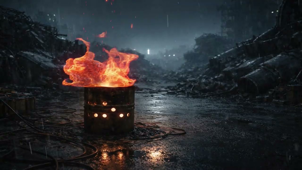 Shelter in the Rain | Sci Fi Firelight Ambience