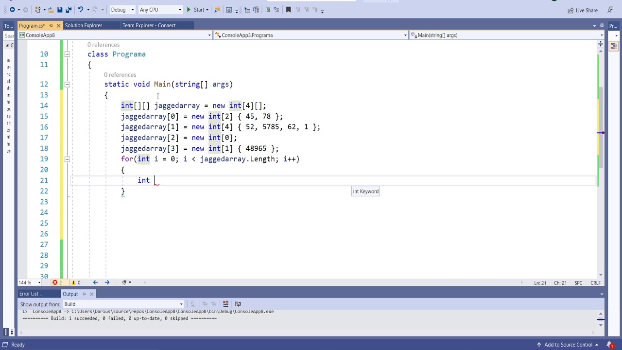C# Jagged Array Example | Print Jagged Array | How To Show Jagged Array In Screen |  Filling Array