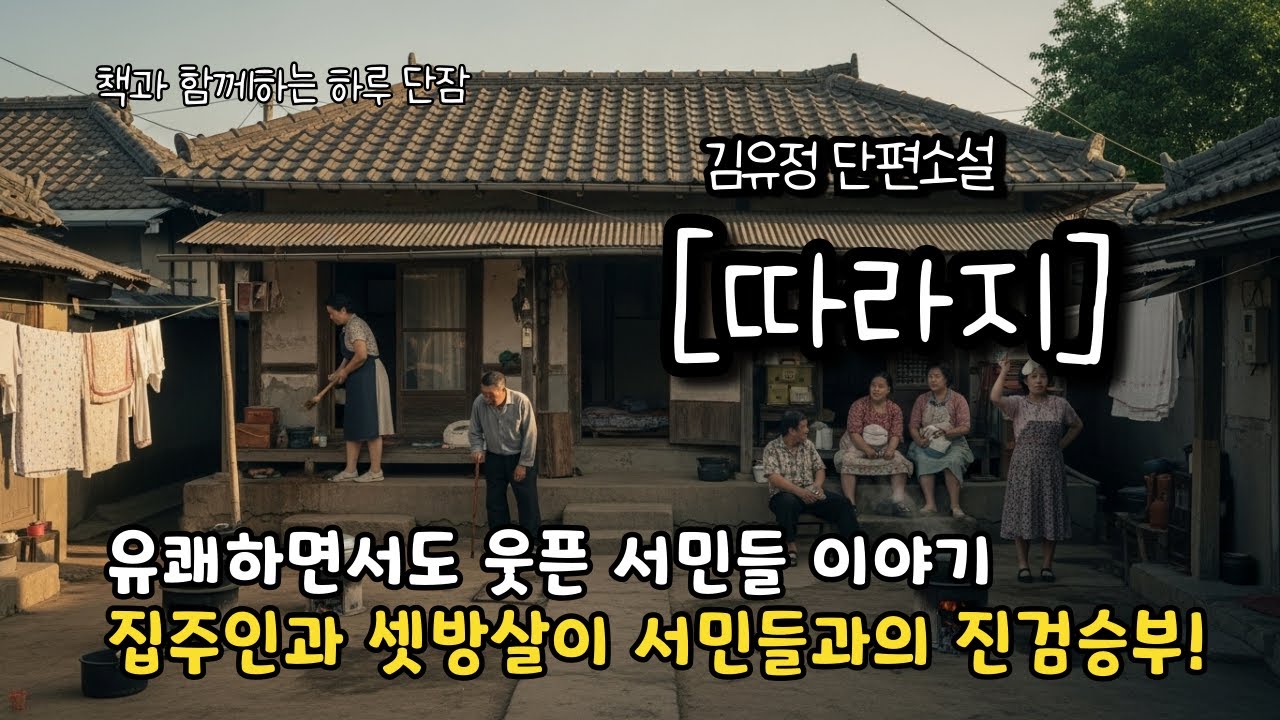 유쾌하면서도 웃픈 서민들 이야기, 집주인과 셋방살이 서민들과의 진검승부는 과연 누가 승자로 끝나게 될까 [따라지 ] 김유정  #책읽어주는남자 #오디오북  #책과함께하는하루단잠