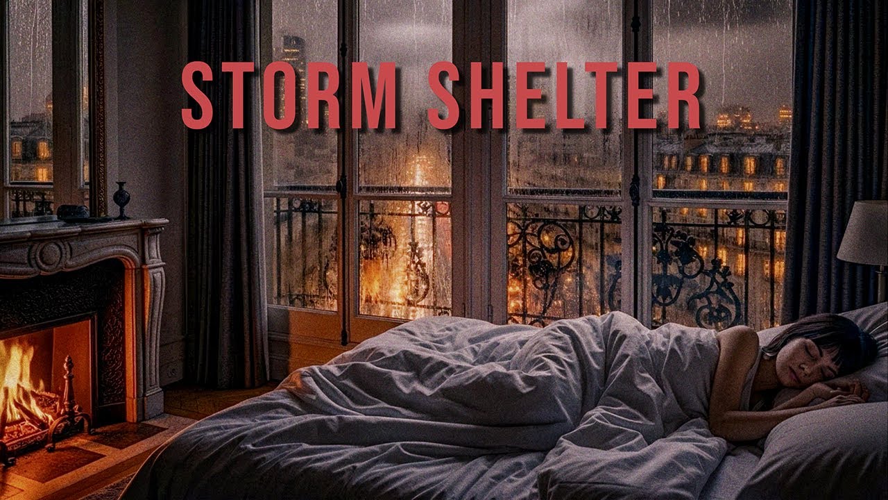 Safe and Warm - Thunderstorm, Fireplace, Rain Sounds for Sleeping - 10 Hours