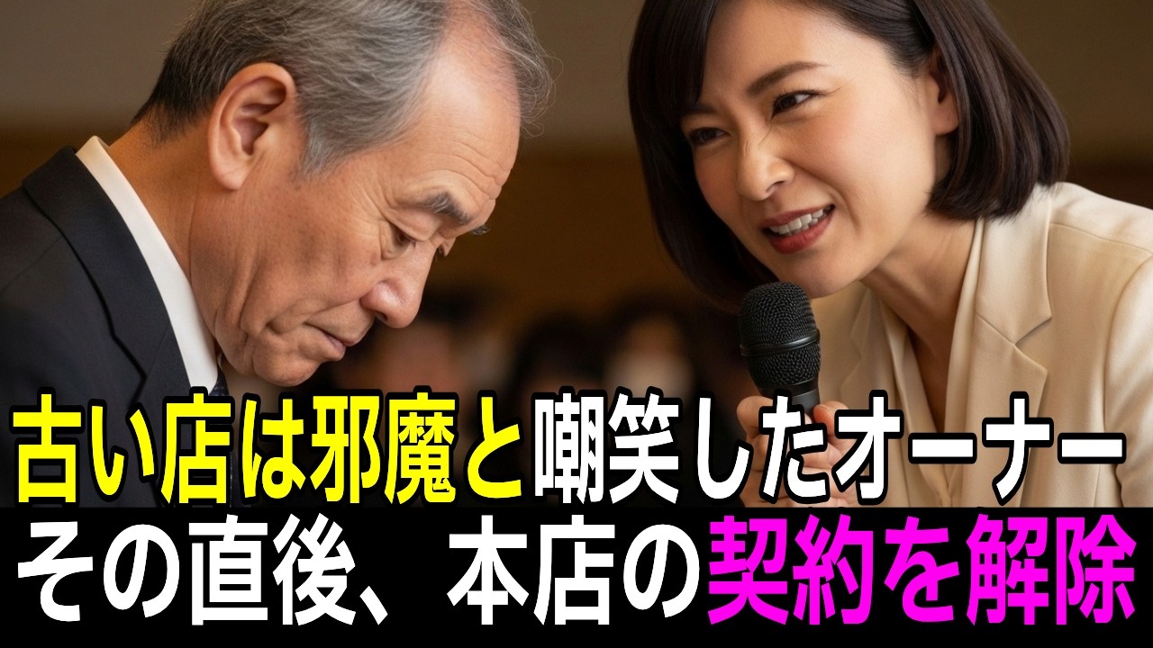 【スカッと】「そんな古い店、邪魔」と商店街の会場で嘲笑したオーナー。俺「もういい」本店の契約を解除した結果。【シニア】