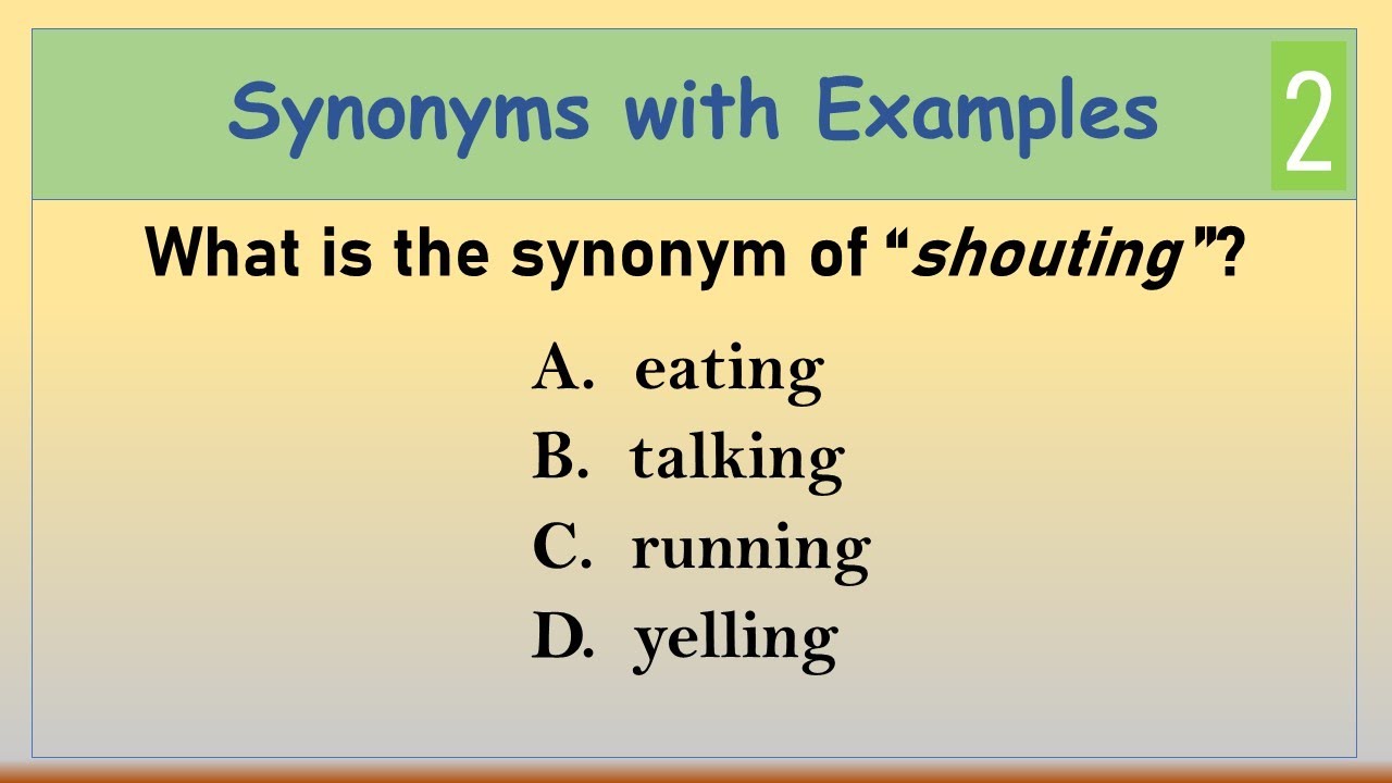 Synonyms with Examples 2 | English Vocabulary Practice Test | Test Your English Vocabulary Skills