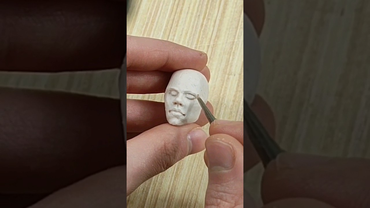 How to sculpt a head in polymer clay, watch full video tutorial #shorts #handmade #clayart
