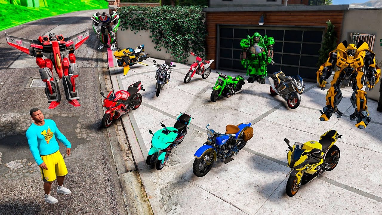COLECIONANDO MOTOS DOS TRANSFORMERS NO GTA 5!