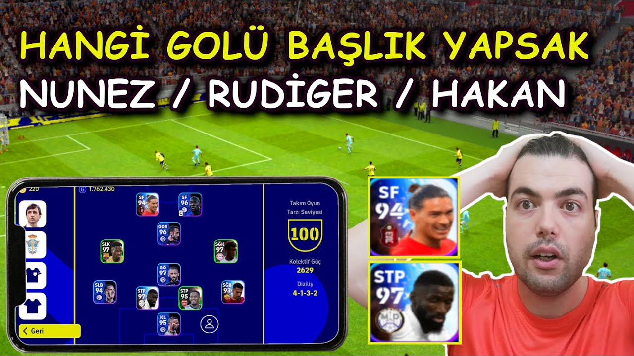 KALECİNİN YEDİĞİ GOLE BAKIN !  NUNEZ, FATİ, HAKAN HARİKA GOLLER ( Efootball 2023 Mobile )