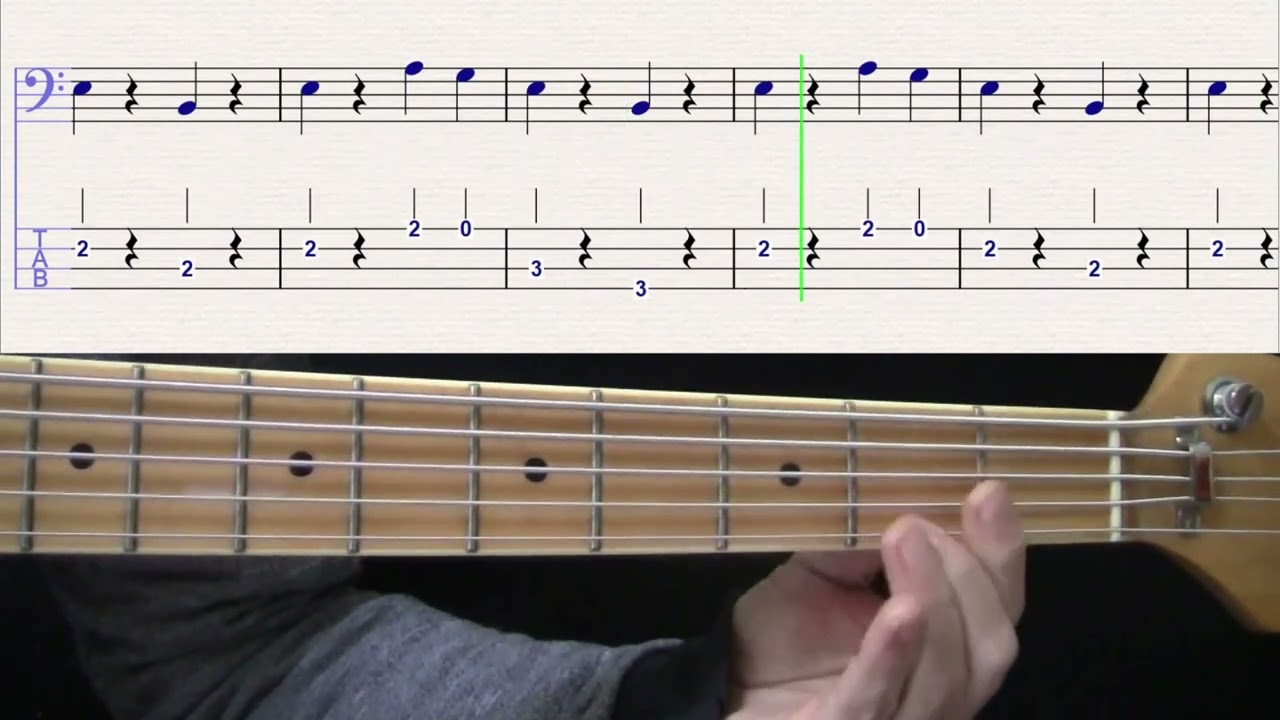 Creedence Green River Tutorial Bajo Bass + Pista de práctica, para 4 o 5 cuerdas