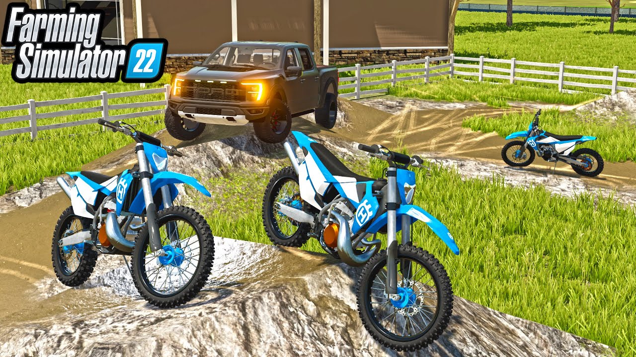 BACKYARD DIRT BIKE TRACK! ($200,000 IN TOYS) | Farming Simulator 22
