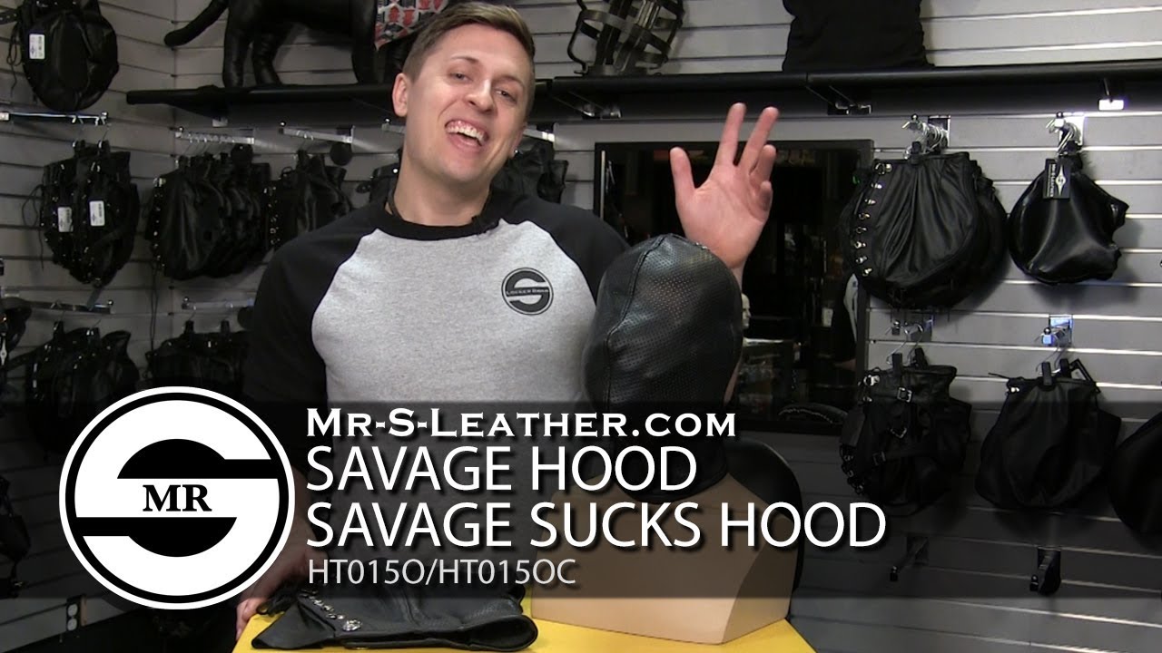 Savage Hood and Savage Sucks Leather Hood