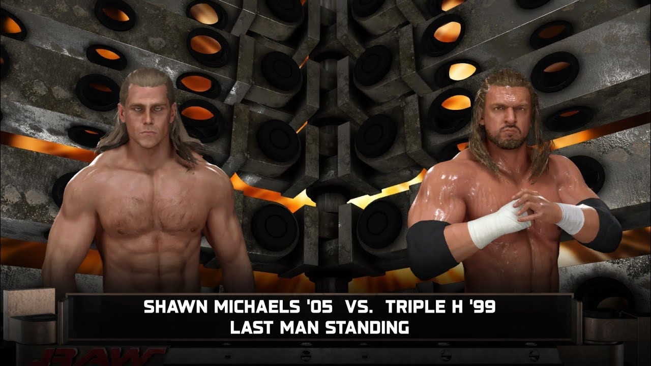 SHAWN MICHAELS VS TRIPLE H LAST MAN STANDING 