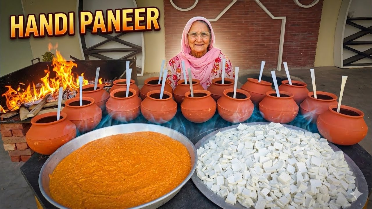 Handi Paneer Recipe By Granny | Paneer Recipe | Desi Style Paneer Making | Veg village food