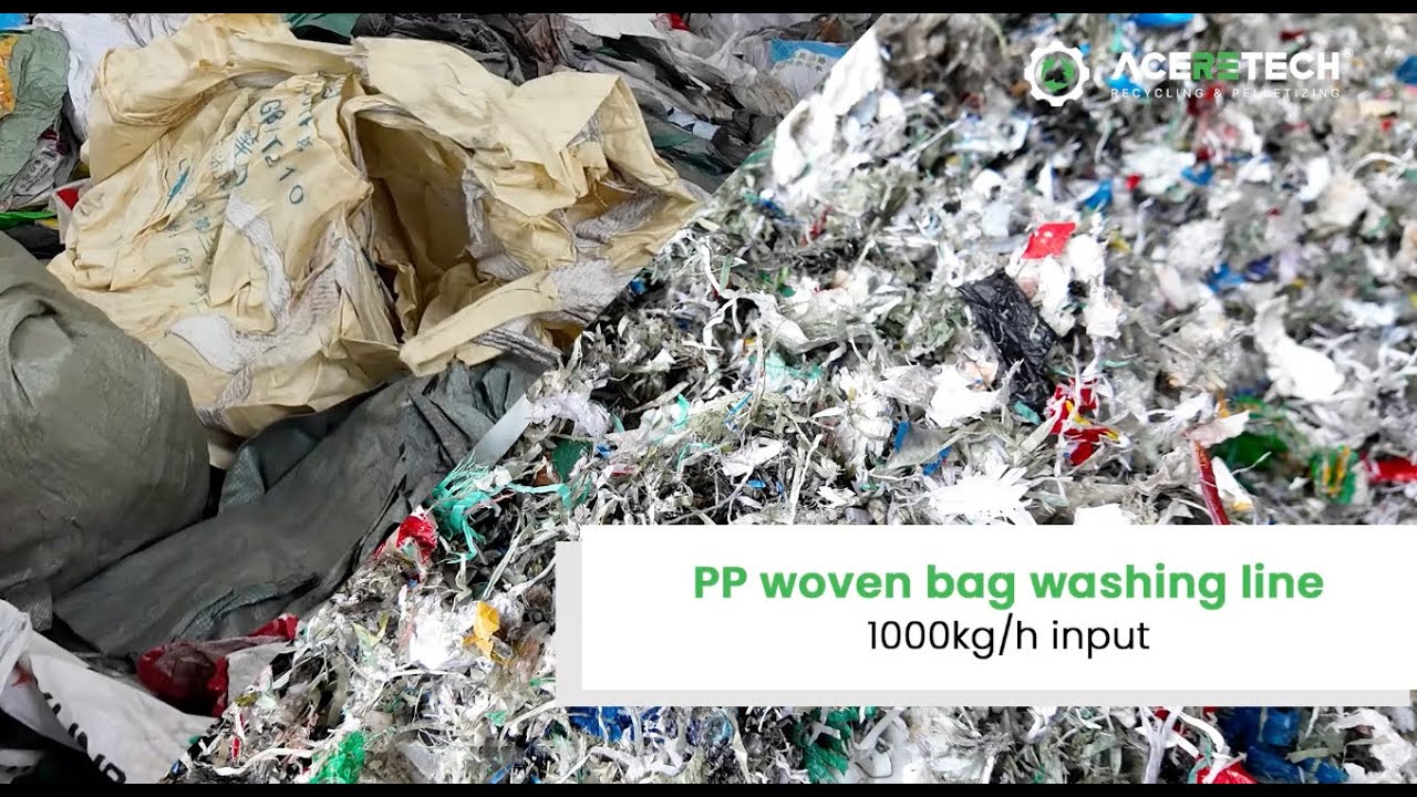 PP raffia washing machine 1000kgh Aceretech