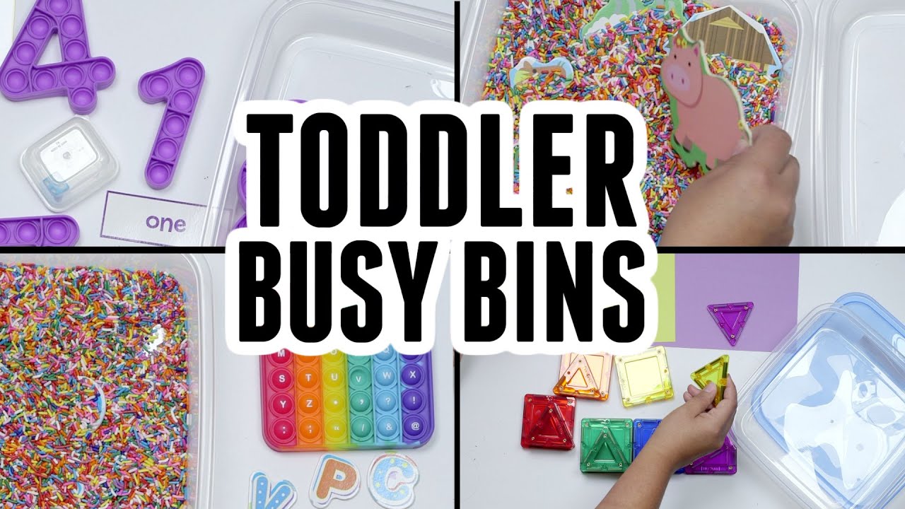 Toddler Busy Bin Ideas