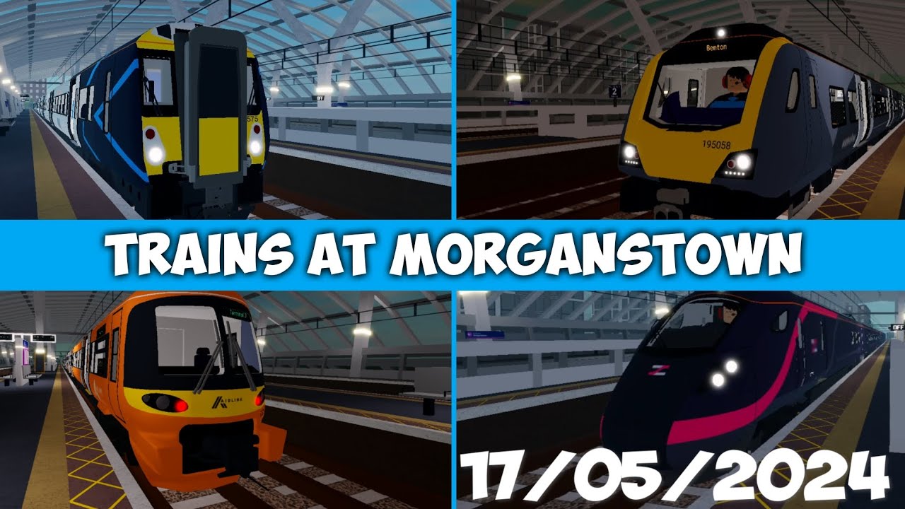 Trains At Morganstown 17/05/2024 - SCR Trainspotting - Roblox Stepford County Railway
