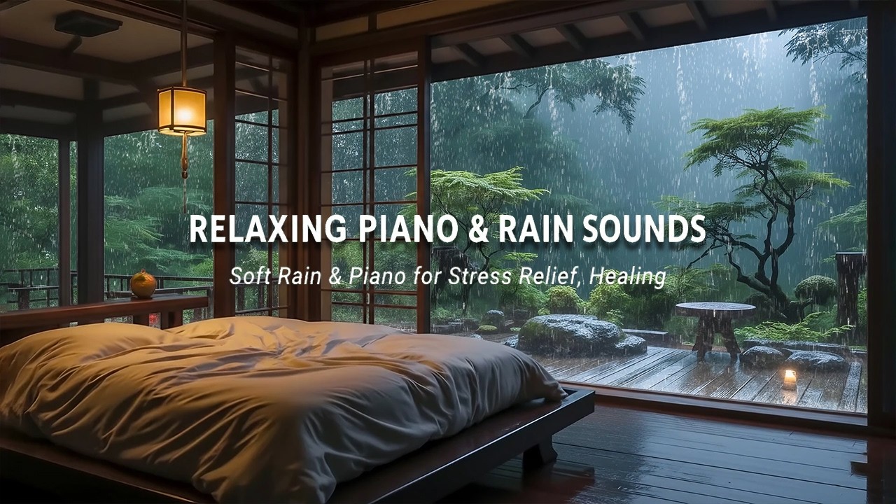 Relaxing Rain Sounds and Soft Piano Music for Deep Sleep, Stress Relief, and Peaceful Nights