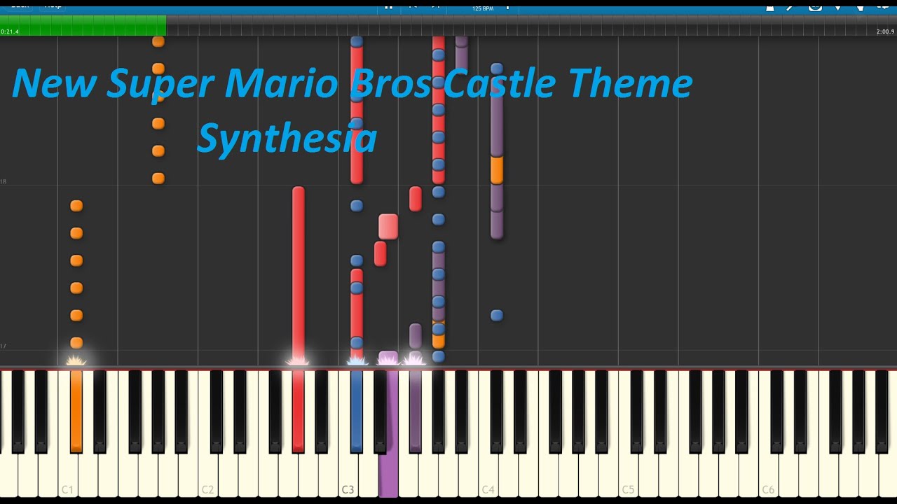New Super Mario Bros. Castle Theme Synthesia
