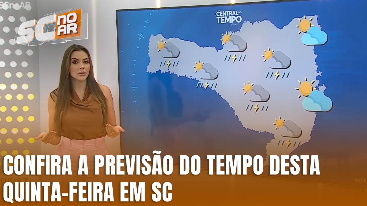 Confira a previsão do tempo desta quinta-feira em Santa Catarina