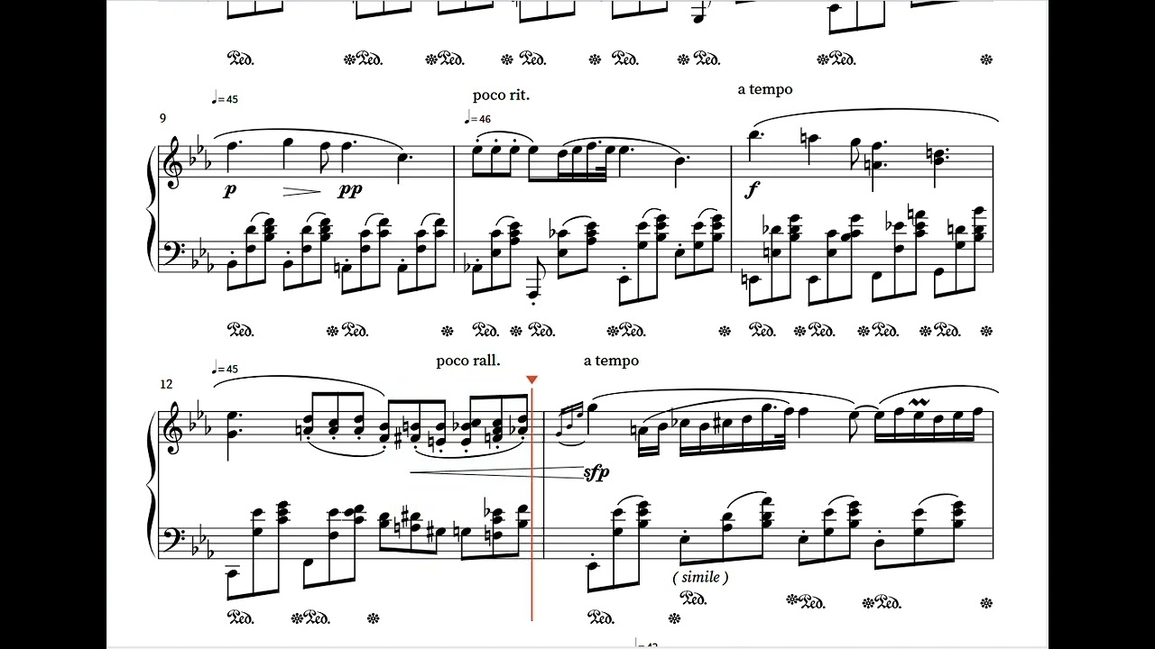 Nocturne Op. 9 No. 2 by Frédéric Chopin Sheet Music Video MADE IN NOTEFLIGHT