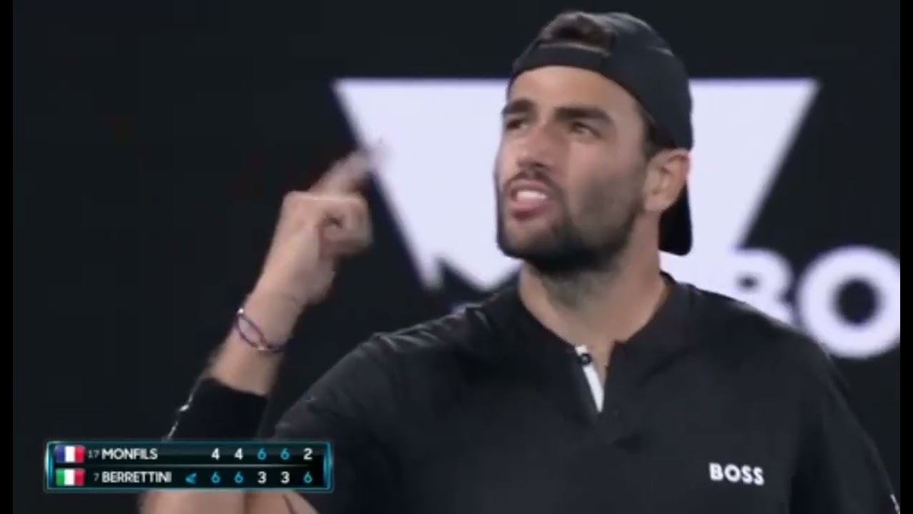 Berrettini-Monfils, Australian Open: il punto del match e la reazione dell'italiano