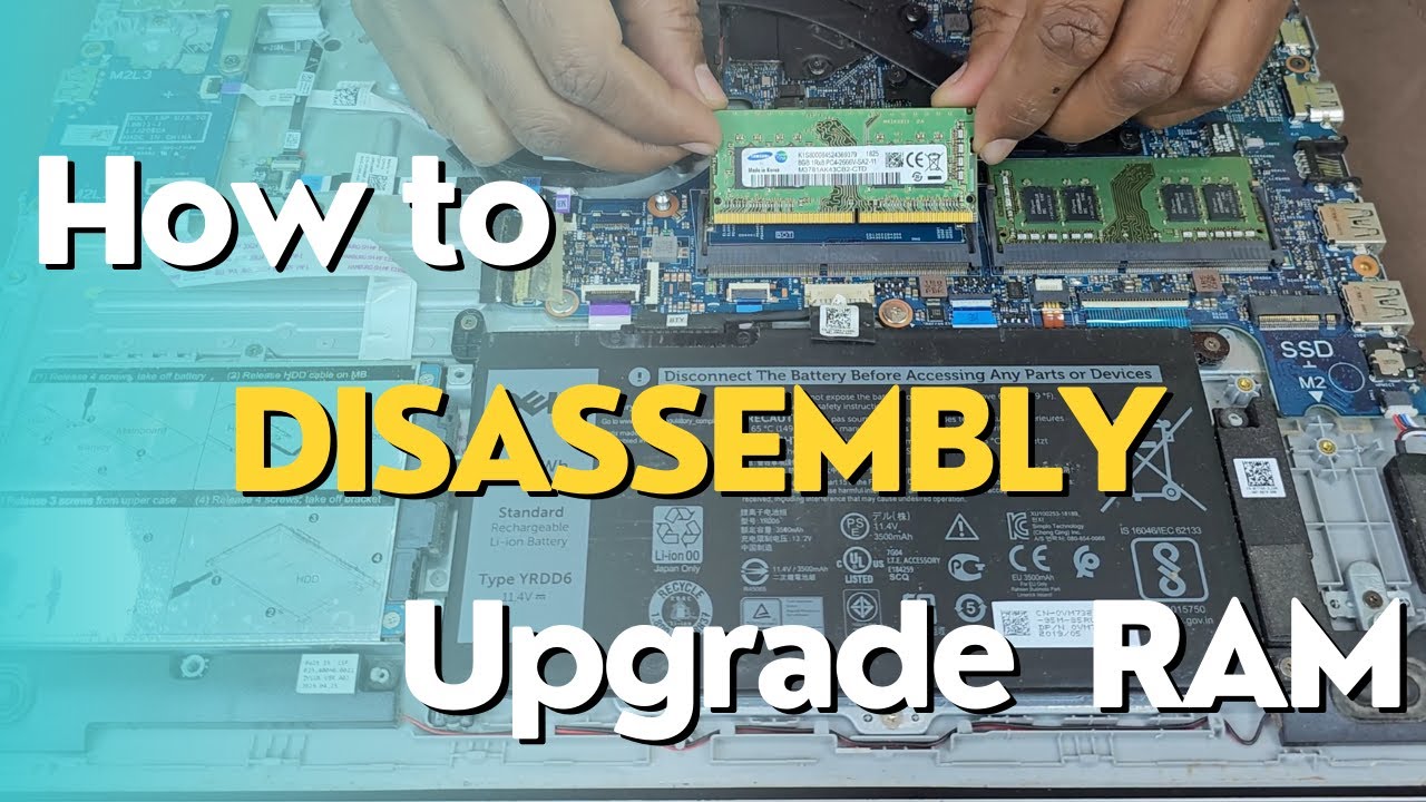 Dell Inspiron 15 5584 - disassembly and upgrade RAM