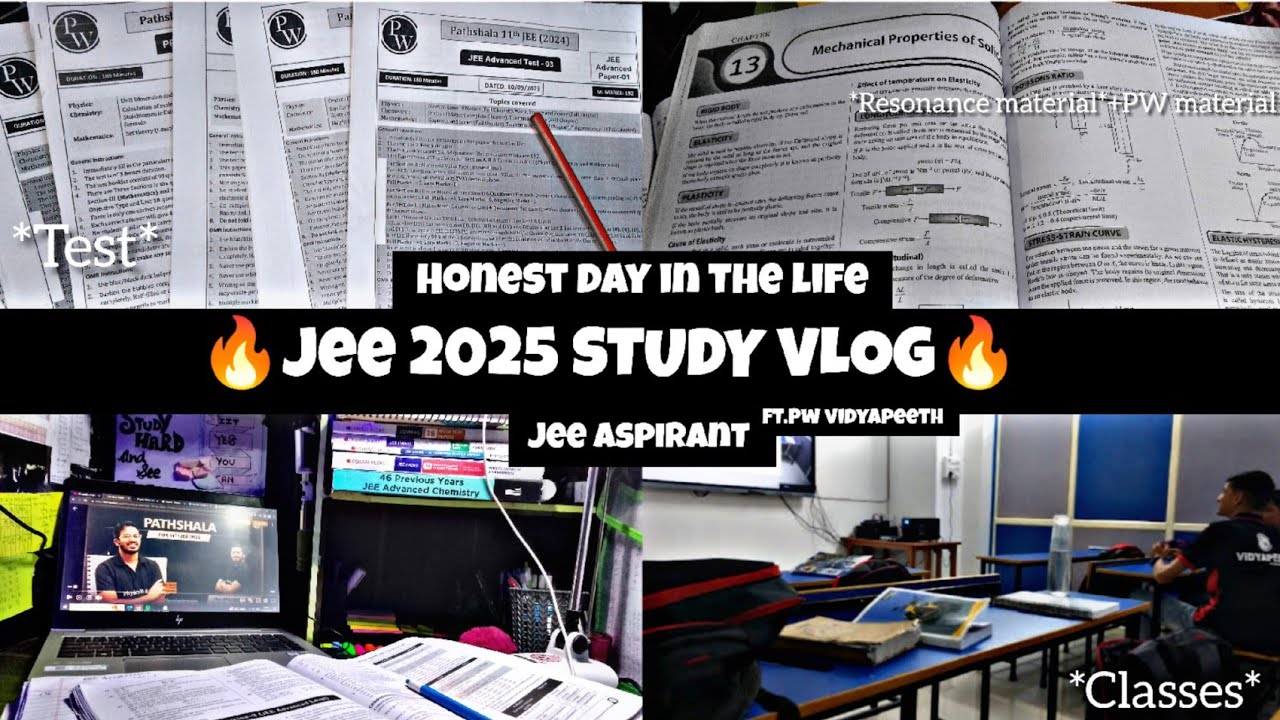 *I studied till 5 am for JEE 😱😳*| An Honest Day in the life of JEE ASPIRANT|🔥 JEE STUDY VLOG 🔥pw