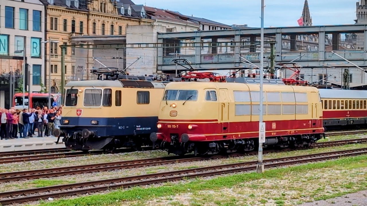 Sonderfahrt NostalgieZugReisen von Mannheim nach Chur am 23.8.25 - Lokwechsel in Konstanz/Bodensee