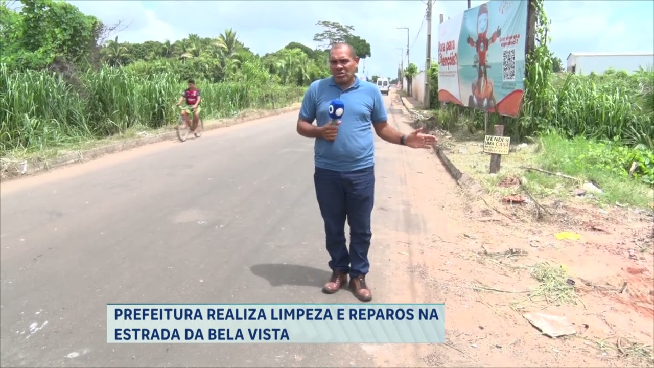 PREFEITURA REALIZA LIMPEZA E REPAROS NA ESTRADA DA BELA VISTA