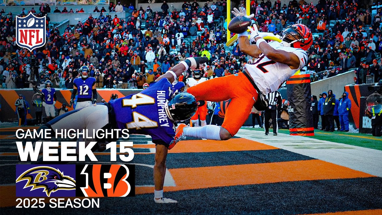 Baltimore Ravens vs Cincinnati Bengals Game Highlights | 2025 NFL Season Week 15
