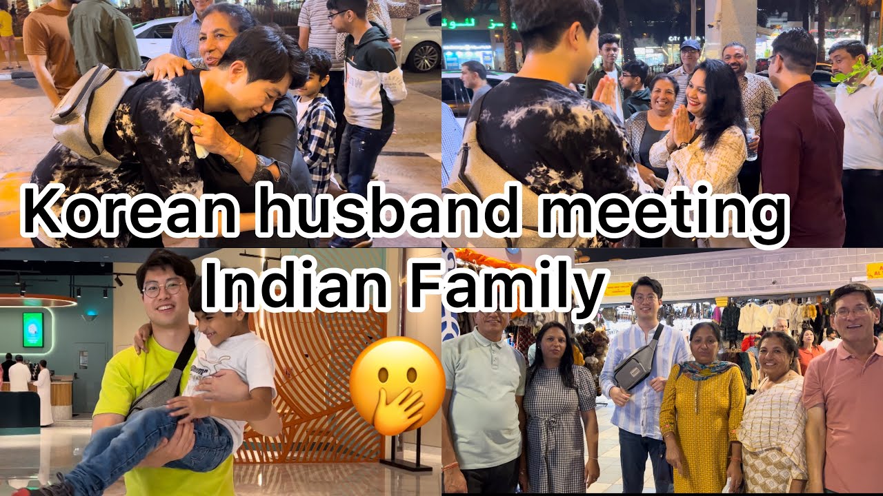 Korean husband meeting Indian Family🫢| Vlog