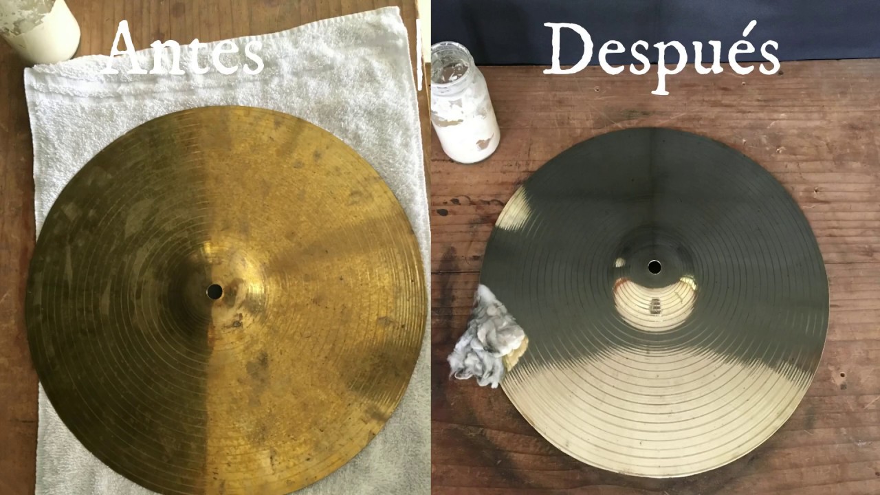 Como limpiar un platillo de batería/ how to clean a cymbal 2019